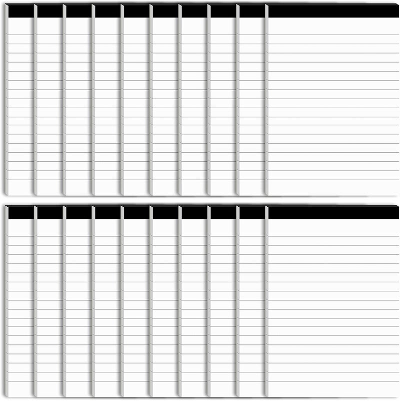 MuiAng 20 Pcs Perforated Note Pads College Ruled - 4" x 6" Inch Writing Notepad for Daily Planning - Perforated Small Notepads with 30 Sheets per Pad - Ruled Papers - Image 1